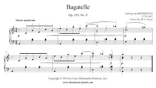 Beethoven  Bagatelle in A minor Op 119 No 9 [upl. by Pulchia]