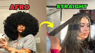 Afro to Straight Hair My 8Year Hair transformation [upl. by Beverle]