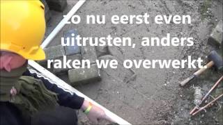 Stratenmaker slow motion keperverband leggen pavement construction Pflaster Bau 4bq video 5 [upl. by Macey]