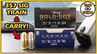 A MATCH Made In HeavenSpeer Gold Dot amp Lawman 357 Sig SelfDefense AMMO Test [upl. by Onig]