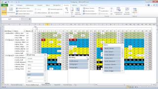 Personalplanung in Excel 2010 Teil 2 [upl. by Kwang]