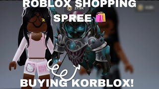 BUYING Korblox amp Meanie Roblox Shopping Spree [upl. by Adnauq961]