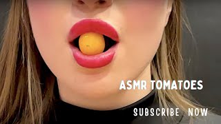 ASMR EATING CHERRY TOMATOES  ASMR Mukbang  ASMR EATING SOUNDS  LIGHT WHISPERS  SASASMR [upl. by Tabshey]