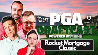 LIVE Rocket Mortgage Classic Draft  PGA Draftcast  DraftKings Golf Tips amp DFS Picks [upl. by Bijan]