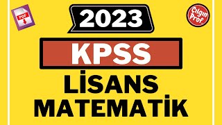 2023 KPSS LİSANS MATEMATİK PDF  2023 KPSS Matematik Soru Çözümleri [upl. by Maudie]