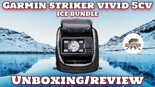 Garmin Striker Vivid 5cv Ice Fishing Bundle  UNBOXING amp REVIEW [upl. by Airdnalahs242]