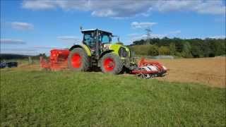 Gerste Säen 2015 mit Claas Arion 650 und Kuhn Combiliner Sitera 3000 [upl. by Shulins910]