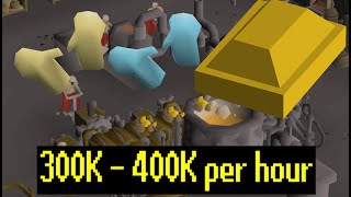 How to smith gold bars at blast furnace  fastest smithing xp in osrs updated 2024 [upl. by Paske]