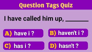 Question Tag Quiz  Question Tag Grammar  Can You Score 2020 part 1 [upl. by Ydok]