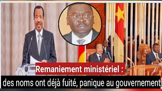 Remaniement ministériel  des noms ont déjà fuité panique au gouvernement [upl. by Hoashis937]