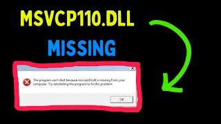 Fix MSVCP110 dll is missing from your computer English [upl. by Naicul]