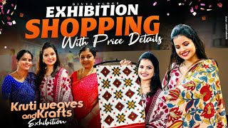 Exhibition Shopping  Kruti Weavez amp Krafts Unique Collection Sarees Fabrics Dresses Divya Vlogs [upl. by Cart]