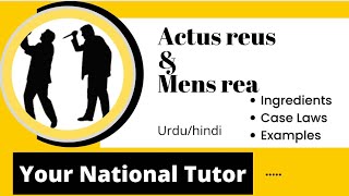 Actus reus amp Mens rea explained in Urduit’s ingredientsCase Laws Criminal LawYour National Tutor [upl. by Eelnayr]