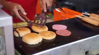 CARA MEMBUAT BURGER ENAK VERSI BURGER IDOLA GOMBONG EXPO 2018 [upl. by Reeher]