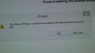 iPhone 4S Fix iPhone Could Not Be Restored Error Occurred 29 in iTunes [upl. by Ayitahs125]