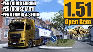 Ets2 151 Beta Geldiii  Yenilenmiş 4 Şehir  Yeni Dorse Jantı  Yeni Giriş Ekranı [upl. by Mahtal]