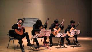 Joe Hisaishi  Tonari no Totoro by QWERTYUIOP Guitar Quartet [upl. by Nageek]