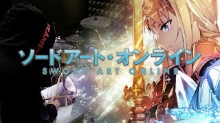 Sword Art Online Alicization OP Full【LiSA  ADAMAS】フルを叩いてみた  Drum Cover [upl. by Arocet]