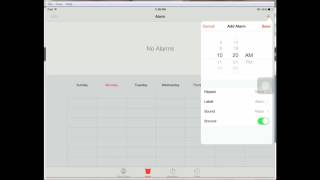 How to Set An Alarm on an iPad [upl. by Idoux197]