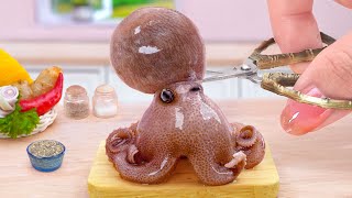 Best Of Seafood 😍 Tasty Miniature Korean Spicy Stir Fry Octopus Recipe 🐙 Tina Mini Cooking [upl. by Nerine142]