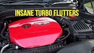 Mini Cooper S Pipercross Filter Insane Turbo Flutters [upl. by Namialus]