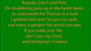 The Dubliners  McAlpines Fusiliers lyrics [upl. by Elroy589]