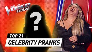 Famous Celebrities PRANK the Coaches on The Voice [upl. by Morvin173]