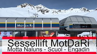 Sessellift Skilift Mot Da Ri  Motta Naluns  Scuol in der Schweiz [upl. by Mehalick767]