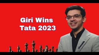 Giri Wins Tata Steel 2023  Anish Giri vs Richard Rapport Tata Steel Masters 2023 [upl. by Fai]