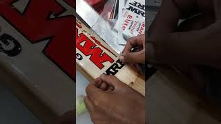 Stickers on MRF Bat Like indian do  How to Apply bat sticker on English willow bat  Haneef sports [upl. by Michaela]