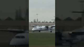 Flybe DASH8 Arr  Doncaster airport avaition aircraft airlines pilot crew planespotting [upl. by Earal]