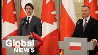 RussiaUkraine conflict quotSeverest of responsesquot for Putins target of civilians Trudeau says FULL [upl. by Nodgnal]