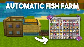 Best EASY AFK Fish Farm Minecraft 120 Minecraft Bedrock [upl. by Assilrac410]