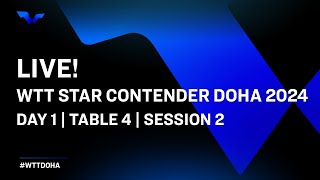 LIVE  T4  Day 1  WTT Star Contender Doha 2024  Session 2 [upl. by Enaled867]