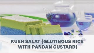 Kueh Salat Glutinous Rice with Pandan Custard Recipe  Cooking with Bosch [upl. by Merrill]