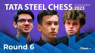 Will Giri Caruana and Aronian Chase Down Nodirbek Abdusattorov For The 2023 Tata Steel Crown [upl. by Akiaki]