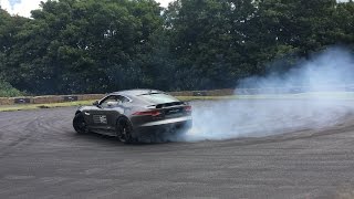 Jaguar FType Drifting Donuts and Burnouts [upl. by Bosch]