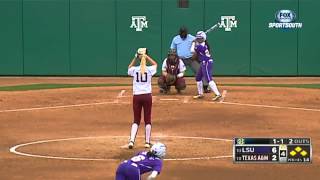 04142013 LSU vs Texas AampM Softball Highlights [upl. by Kcirdor]