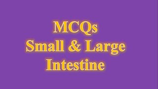 MCQs  Small amp Large Intestine [upl. by Relyhcs412]