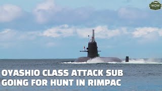 JMSDF Oyashio class attack submarine in RIMPAC [upl. by Hegarty437]