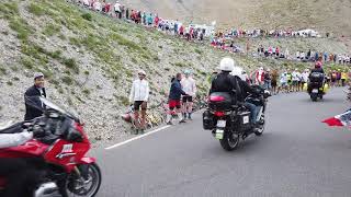 TOUR DE FRANCE COL DU GALIBIER PASSAGGIO PROFESSIONISTI [upl. by Anilac]