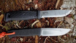 KNIFE OFF Mora Garberg vs Fallkniven F1 [upl. by Ashleigh]