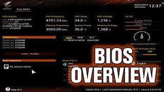 Gigabyte Z390 AORUS Ultra BIOS Overview [upl. by Nywrad595]