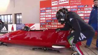 The crash of Italian bobsled without brakes [upl. by Norene642]