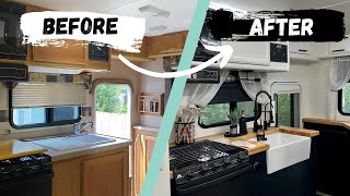 We Turned a 17YearOld Camper Into Our Dream Rig  RV Renovation [upl. by Nylirek]