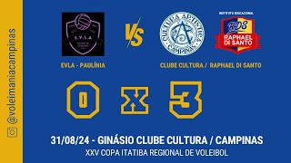 EVLA Paulínia 0 x 3 Clube Cultura  RDS  2a fase  Jogo completo [upl. by Evered]