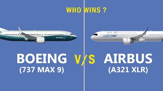 Comparison of Airbus A321 XLR and Boeing 737 max 9 [upl. by Woodson]