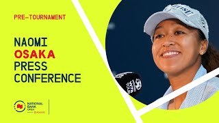 PRESS CONFERENCE  NAOMI OSAKA  PRETOURNAMENT  NBO24 [upl. by Ahsilem]