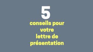 5 conseils pour votre lettre de présentation [upl. by Lourdes]