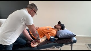 Sports massage for forearm and Wrist Flexor Carpi Radialis [upl. by Aicener]